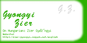 gyongyi zier business card